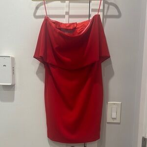 Elegant Red Off-Shoulder Dress